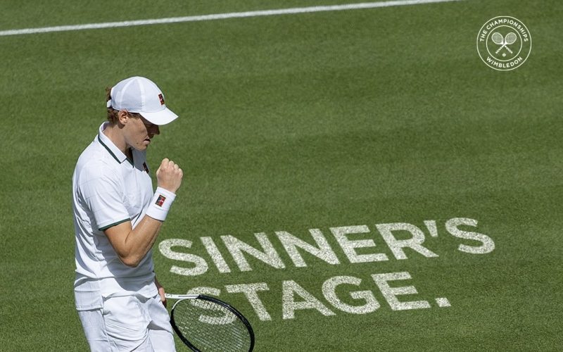 Jannik Sinner apre il torneo di Wimbledon con una vittoria in cinque set