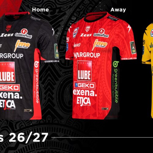 Lube presenta le nuove maglie ufficiali per la Jesi Volley Cup contro Osaka