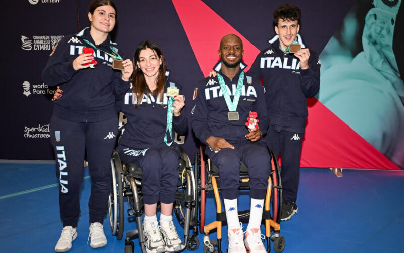 Scherma paralimpica, Cardiff sorride all’Italia con un oro, un argento e due bronzi